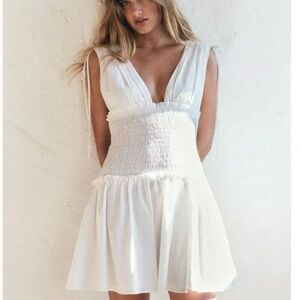 Zara Elegant White Mini Dress